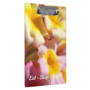 Essen Sleep Travel Australische Blumenwand Klemmbrett