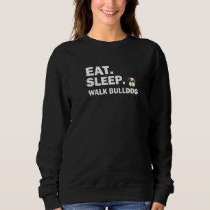 Essen Sleep Walk Bulldog Hund Sweatshirt