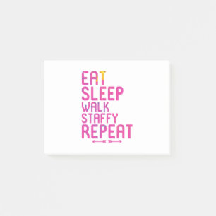 Essen Sleep Walk Staffy Repeat Terrier Post-it Klebezettel