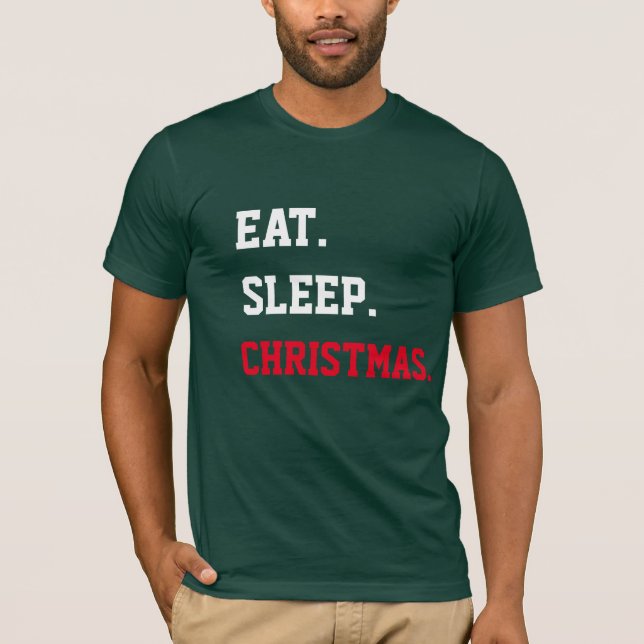 Essen Sleep Weihnachten T-Shirt (Vorderseite)