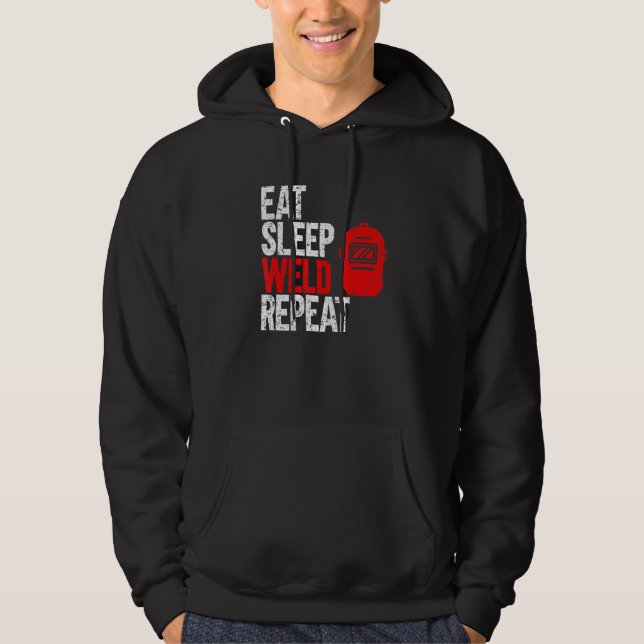 Essen Sleep Weld Repeat Welder Hoodie (Vorderseite)