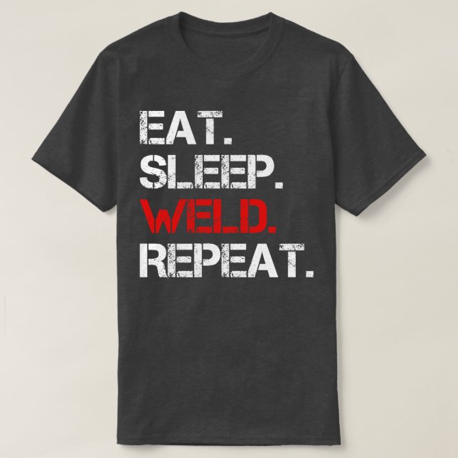 Essen Sleep Weld Wiederholung 1 T-Shirt (Design vorne)