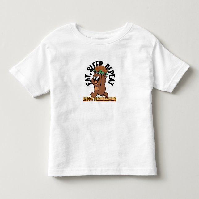 Essen Sleep Wiederholung glücklichen Thanksgiving  Kleinkind T-shirt (Vorderseite)