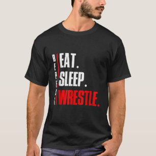 Essen Sleep Wrestle Wiederholung Funny Wrestling G T-Shirt