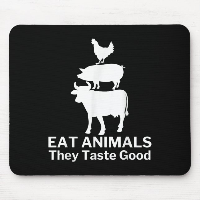 Essen Tiere Funny Grillen Grilling Mousepad (Vorne)
