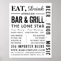 Essen, trinken Bar & Grill, Pub/Brauerei Werbung