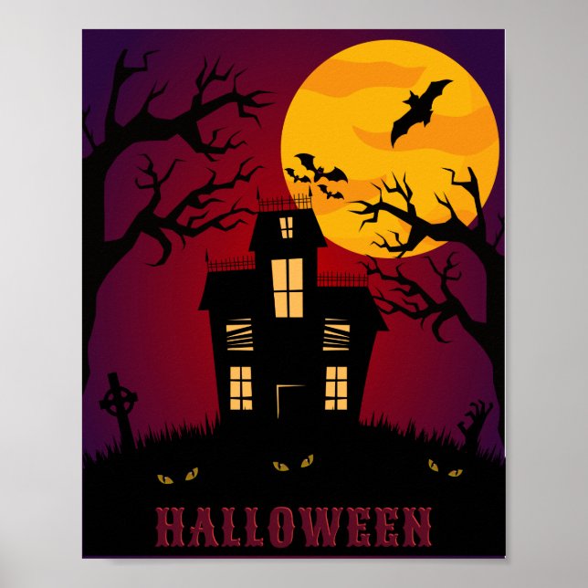 Essen, trinken & Beängstigend sein Halloween Poster (Vorne)
