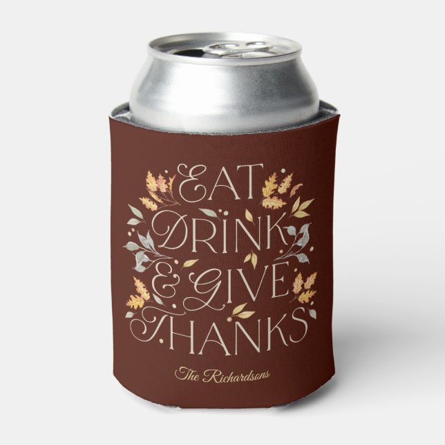 Essen trinken Dank Erntedank kann kühler. Dosenkühler (Kanne Vorderseite)