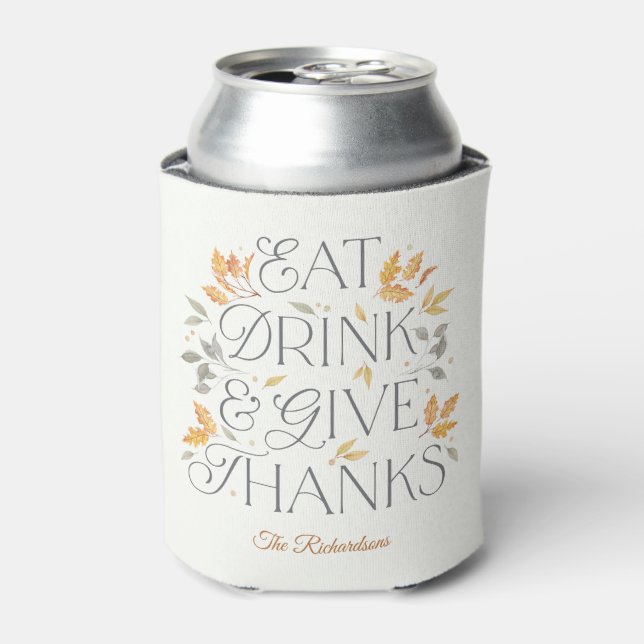 Essen trinken Dank Erntedank kann kühler. Dosenkühler (Kanne Vorderseite)