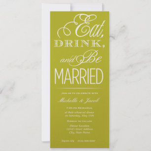 Essen, Trinken, Hochzeit Einladung