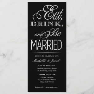 Essen, Trinken, Hochzeit Einladung