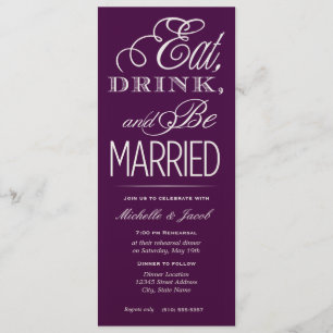 Essen, Trinken, Hochzeit Einladung