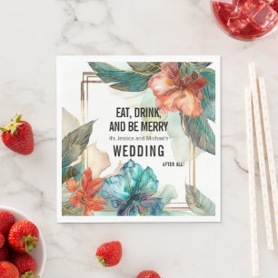 💗 essen, trinken... Hochzeit Hibiskus Serenade Pa Serviette