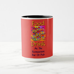 Essen Trinken In Restaurant Bar Oder Pub Rot Tasse