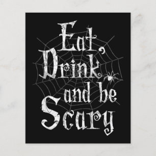 Essen, trinken und Beängstigend Halloween Funny Sp Flyer