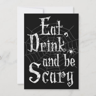 Essen, trinken und Beängstigend Halloween-Party Sp Einladung