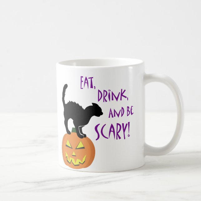 Essen, trinken und Beängstigend sein! Kaffeetasse (Rechts)
