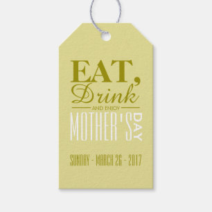 Essen, trinken und den Muttertag genießen Geschenkanhänger