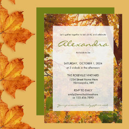 Essen, trinken und feiern Herbstlaub Einladung