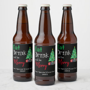 Essen, Trinken und fröhlich sein Bierflaschenetikett