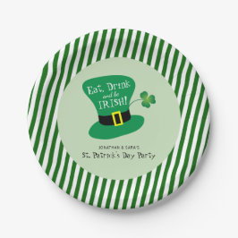 Essen, Trinken und irisch sein St. Patrick's Day P Pappteller