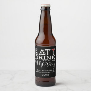 Essen, trinken und Merken, Streifen Bierflaschenetikett