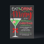 Essen, trinken und Merry Chalkboard Weihnachts-Par Einladung<br><div class="desc">Essen,  trinken und sich Merry Chalkboard Weihnachtsfeier Party Einladung. Ideal für Ihre Erwachsenenfeier!</div>