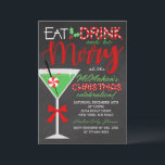 Essen, trinken und Merry Chalkboard Weihnachts-Par Einladung<br><div class="desc">Essen,  trinken und sich Merry Chalkboard Weihnachtsfeier Party Einladung. Ideal für Ihre Erwachsenenfeier!</div>