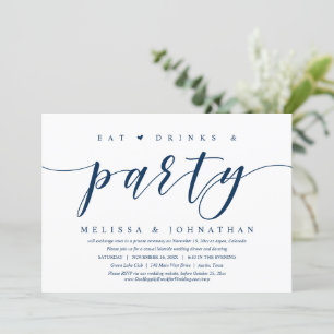 Essen, Trinken und Party, Hochzeitsessen Abendesse Einladung