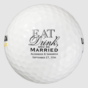 Essen, trinken und Personalisierte Hochzeit Verhei Golfball