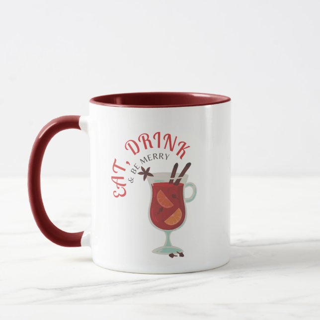 Essen, trinken und sich wohlfühlen tasse (Links)