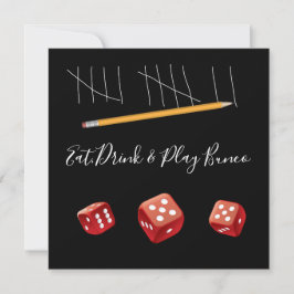 Essen, trinken und spielen Bunco Game Night Einladung