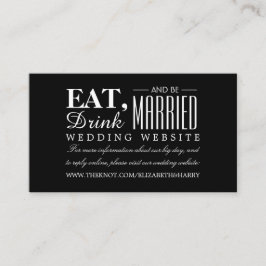 Essen, trinken und Verheiratet Hochzeiten-Website Begleitkarte