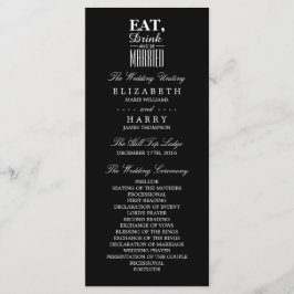 Essen, trinken und Verheiratet sein Hochzeitsprogr Programm