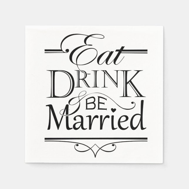 Essen, trinken und Verheiratet sein Serviette (Vorderseite)