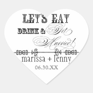 Essen, trinken und Verheiratete Matching Sticker o
