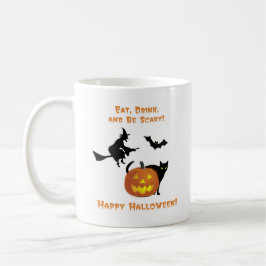 Essen, trinken und zu Halloween Beängstigend sein Kaffeetasse
