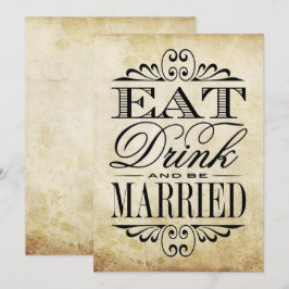 Essen, trinken & Verheiratet sein - Vintage Hochze