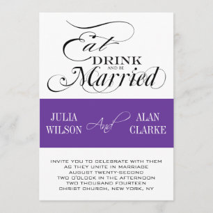 Essen, Trinken, Verheiratete Hochzeitseinladungen  Einladung