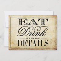 Essen, trinken & Verheiratete Vintage Hochzeit