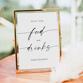 Essen und Getränke für Hochzeiten Minimalistisch s Poster