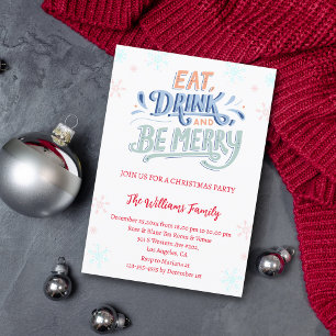 Essen und trinken & geil Weihnachten Party Einladu Einladung