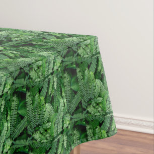 Essen unter den grünen Maidenhaar Farne: Tableclot Tischdecke