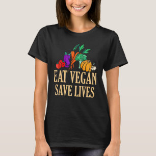 Essen Vegan Gerettet Leben Vegetarismus Vegetarisc T-Shirt