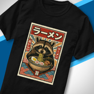 Essen von Ramen Retro japanischer Kunststil süßer  T-Shirt