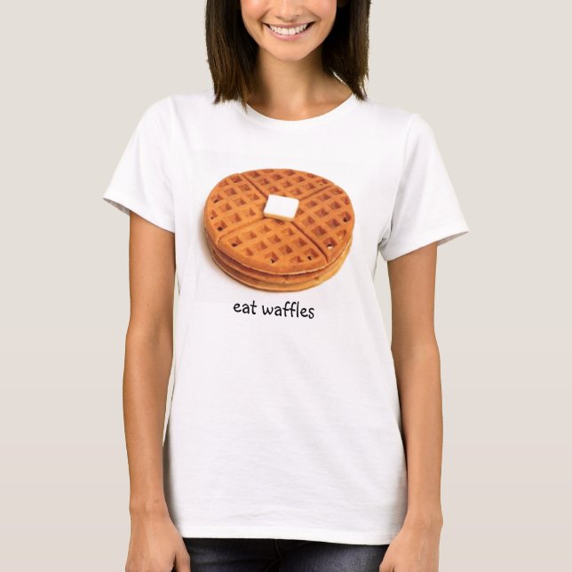 Essen Waffeln T-Shirt (Vorderseite)