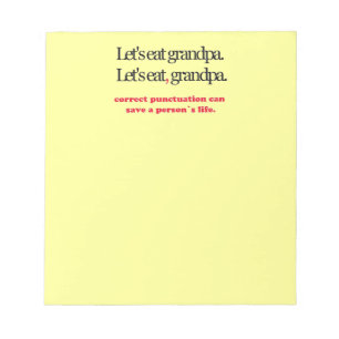 Essen wir Großvater Notepad. Notizblock