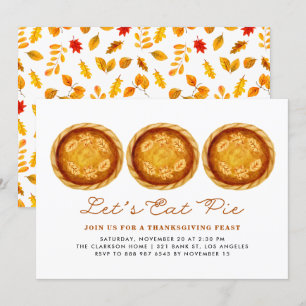 Essen wir Pie   Erntedank "Aquarellpies" Einladung