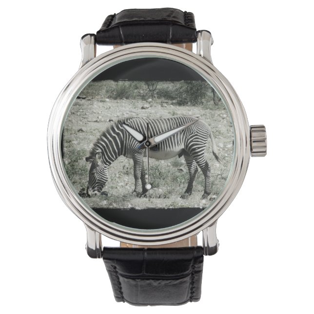 Essen Zebra Armbanduhr (Vorderseite)