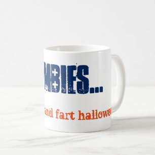Essen Zombies und Furz Halloween Emo Goth Blue Kaffeetasse